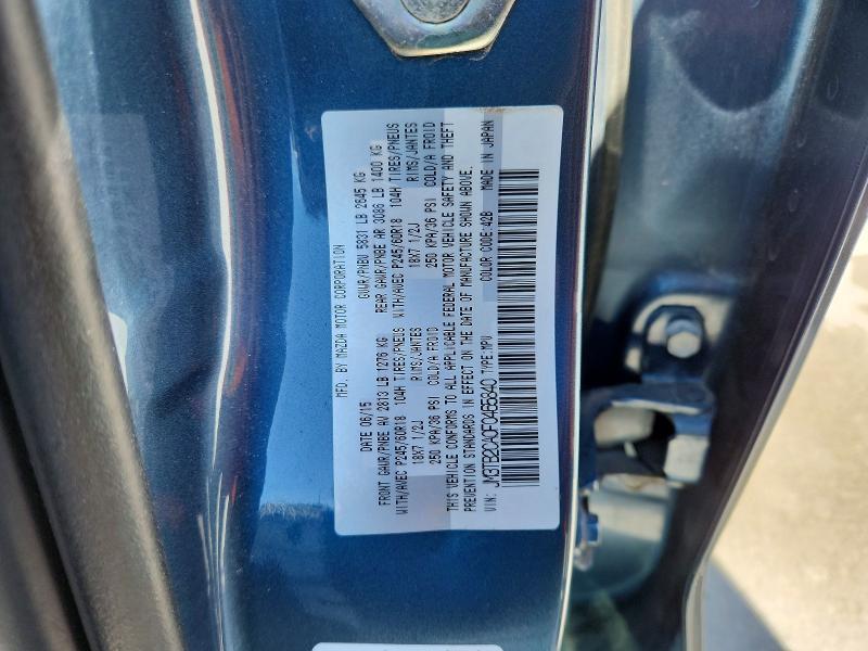 2015 Mazda Cx-9 მანქანა იყიდება აუქციონზე, vin: JM3TB2CA0F0465840, აუქციონის ნომერი: 46024296