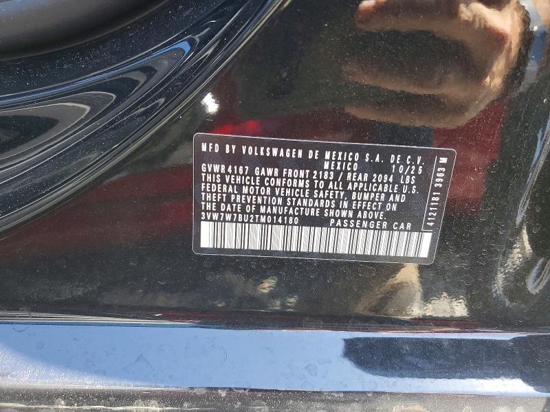 46818726 :رقم المزاد ، 3VW7W7BU2TM014180 vin ، 2026 Volkswagen Jetta مزاد بيع