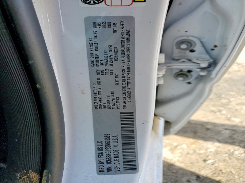 2025 Ram 1500 მანქანა იყიდება აუქციონზე, vin: 1C6SRFGP2SN609589, აუქციონის ნომერი: 46106656