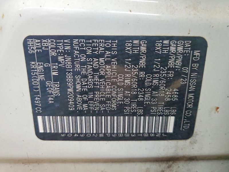 Продаж на аукціоні авто 2023 Nissan Rogue, vin: JN8BT3BB9PW209409, номер лоту: 47693536