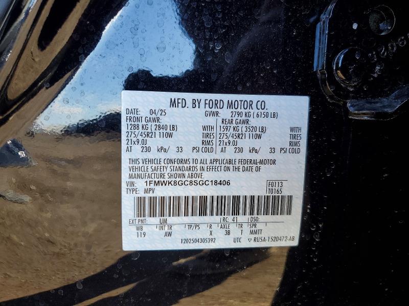 Продажа на аукционе авто 2025 Ford Explorer, vin: 1FMWK8GC8SGC18406, номер лота: 45966146