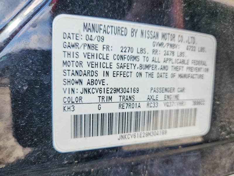 Aukcja sprzedaży 2009 Infiniti G37 Sedan, vin: JNKCV61E29M304169, numer aukcji: 79593195