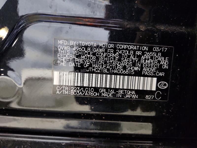 Продаж на аукціоні авто 2017 Lexus Gs 350, vin: JTHCZ1BL1HA006815, номер лоту: 47860276
