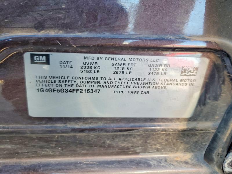 Продажа на аукционе авто 2015 Buick Lacrosse, vin: 1G4GF5G34FF216347, номер лота: 79636745