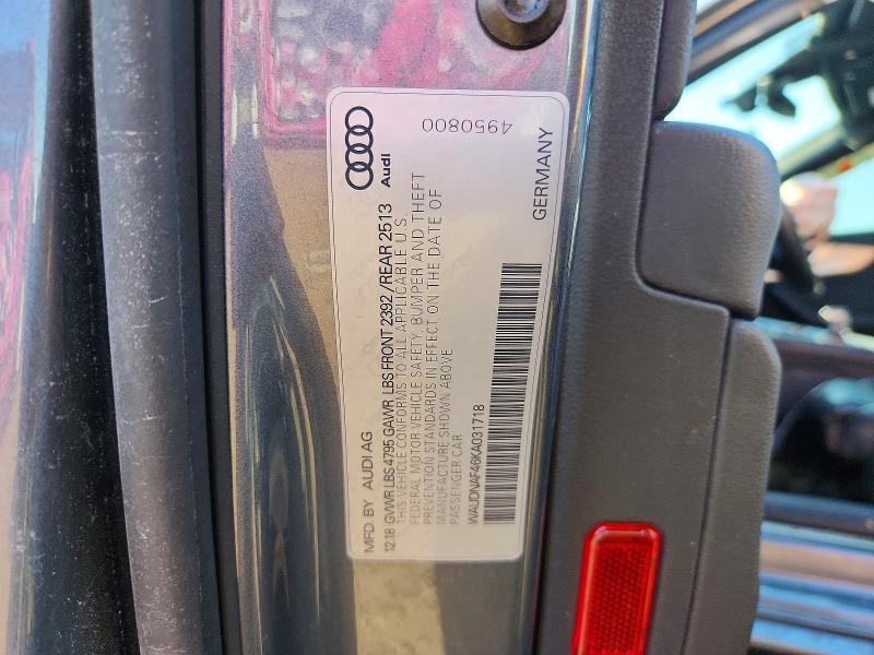 46738016 :رقم المزاد ، WAUDNAF46KA031718 vin ، 2019 Audi A4 مزاد بيع