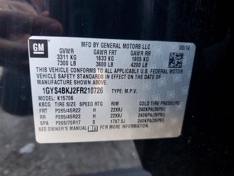 Aukcja sprzedaży 2015 Cadillac Escalade, vin: 1GYS4BKJ2FR210726, numer aukcji: 47466896