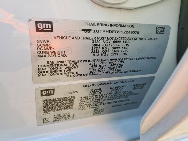 Продажа на аукционе авто 2025 Gmc Sierra, vin: 1GTPHDED9SZ249079, номер лота: 47097686