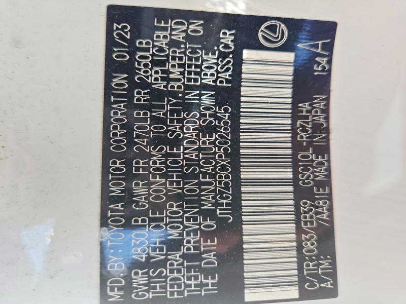 Продаж на аукціоні авто 2023 Lexus Rc 350, vin: JTHGZ5BCXP5026545, номер лоту: 45538026