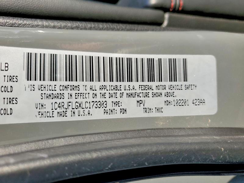 Продаж на аукціоні авто 2020 Jeep Grand Cherokee, vin: 1C4RJFLGXLC173303, номер лоту: 46141486