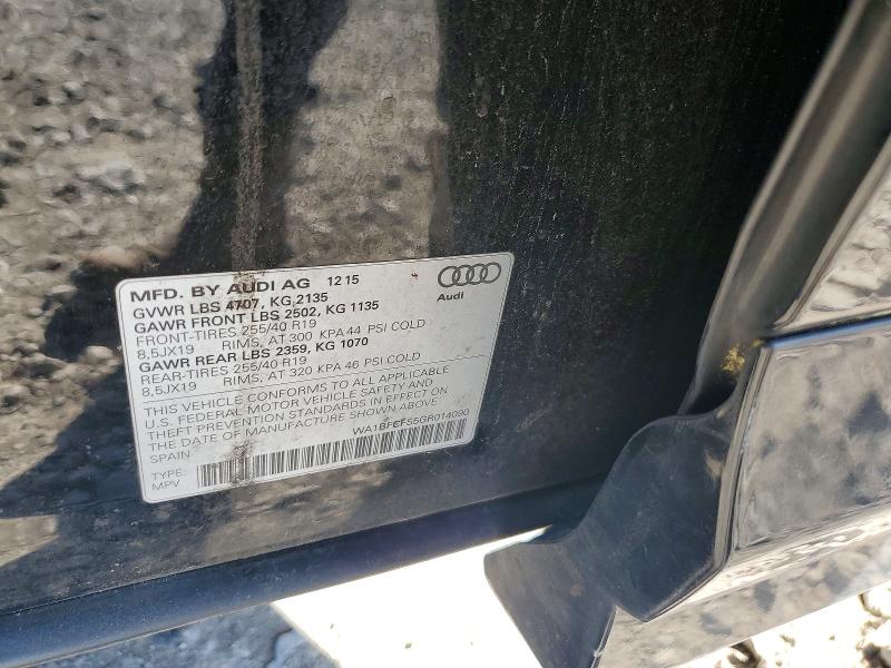 Aukcja sprzedaży 2016 Audi Q3, vin: WA1BFCFS5GR014090, numer aukcji: 41918116