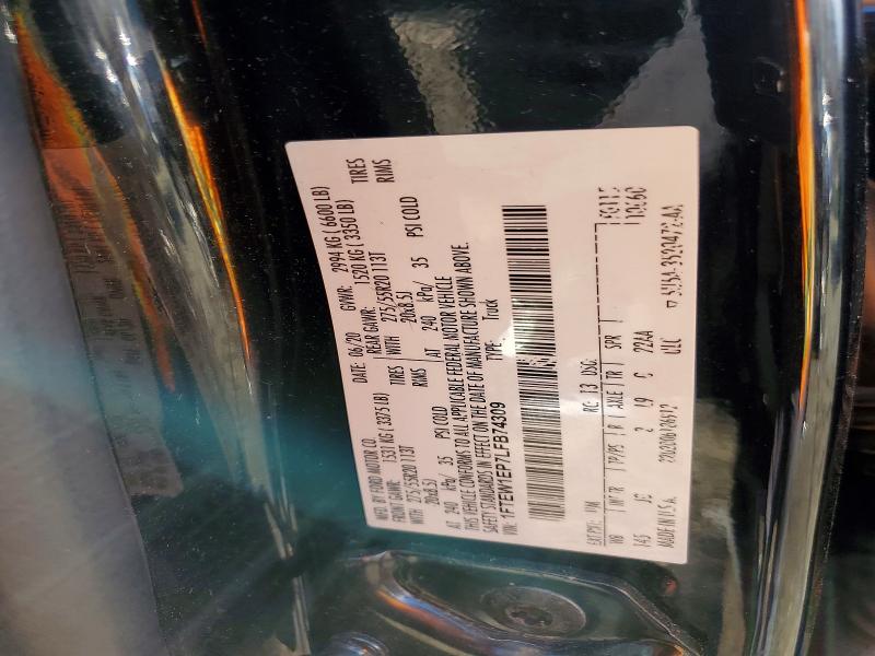 2020 Ford F150 მანქანა იყიდება აუქციონზე, vin: 1FTEW1EP7LFB74309, აუქციონის ნომერი: 46630346