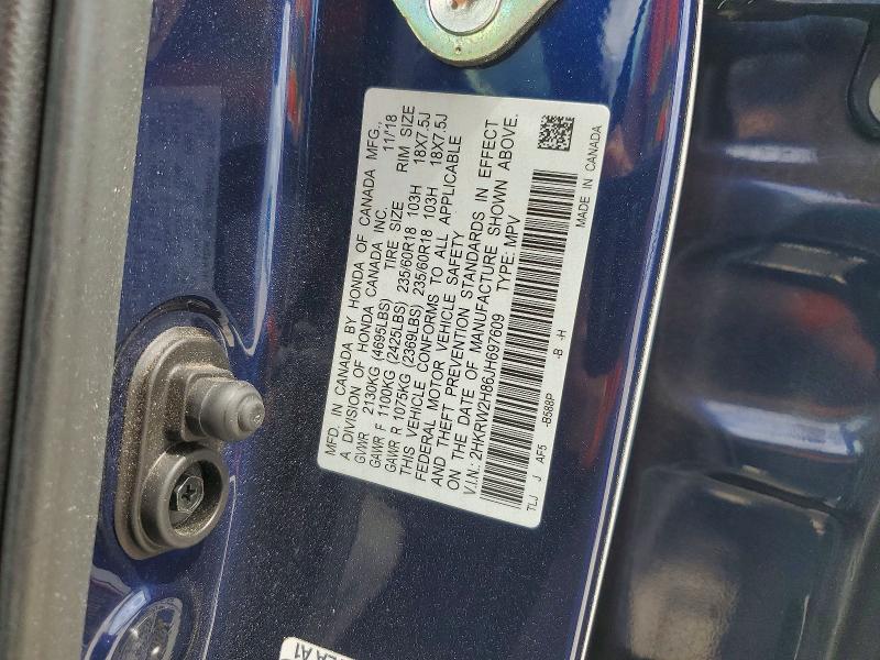 Aukcja sprzedaży 2018 Honda Cr-v, vin: 2HKRW2H86JH697609, numer aukcji: 48225926