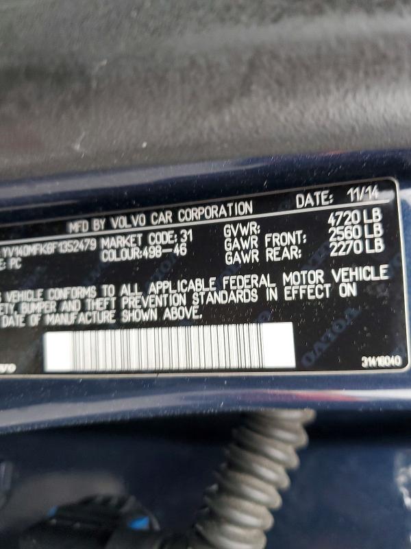Продаж на аукціоні авто 2015 Volvo S60, vin: YV140MFK6F1352479, номер лоту: 47580926