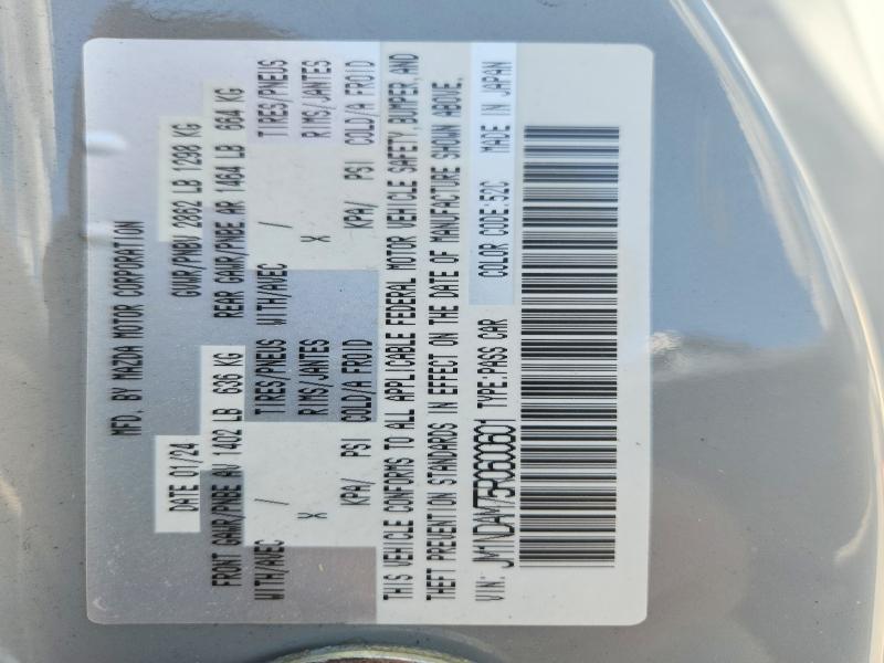 79815015 :رقم المزاد ، JM1NDAM75R0600601 vin ، 2024 Mazda Mx-5 Miata مزاد بيع