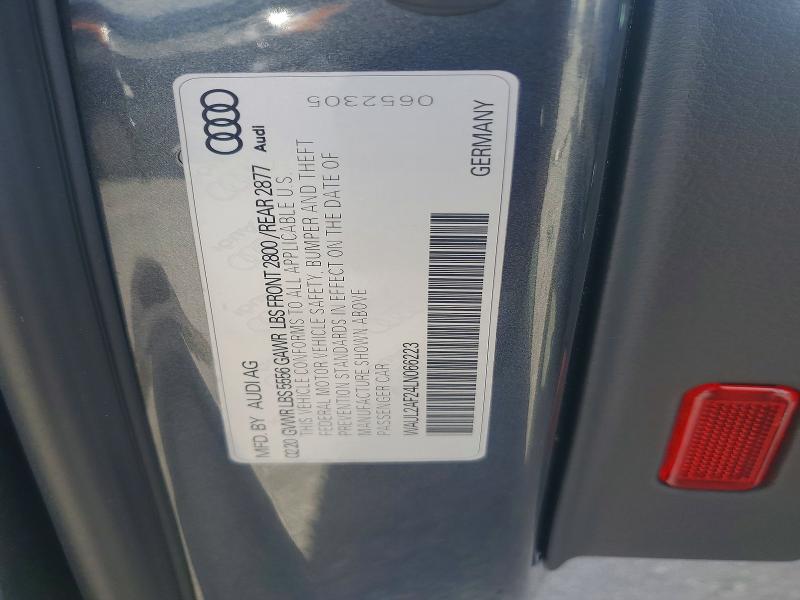 Продаж на аукціоні авто 2020 Audi A6, vin: WAUL2AF24LN066223, номер лоту: 78099425