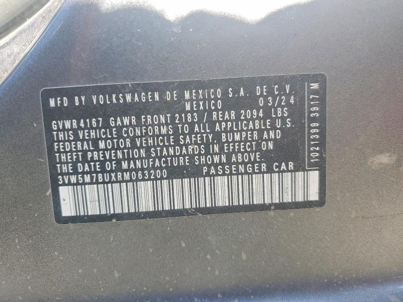46698876 :رقم المزاد ، 3VW5M7BUXRM063200 vin ، 2024 Volkswagen Jetta مزاد بيع