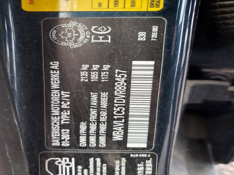 Продажа на аукционе авто 2013 Bmw X1, vin: WBAVL1C51DVR89457, номер лота: 45598506