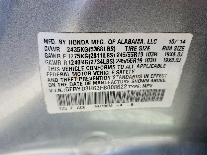 Aukcja sprzedaży 2015 Acura Mdx, vin: 5FRYD3H63FB008622, numer aukcji: 45676396