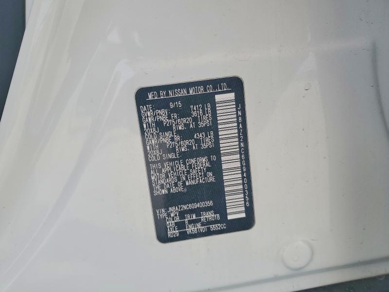 Продажа на аукционе авто 2016 Infiniti Qx80, vin: JN8AZ2NC6G9400356, номер лота: 79566455