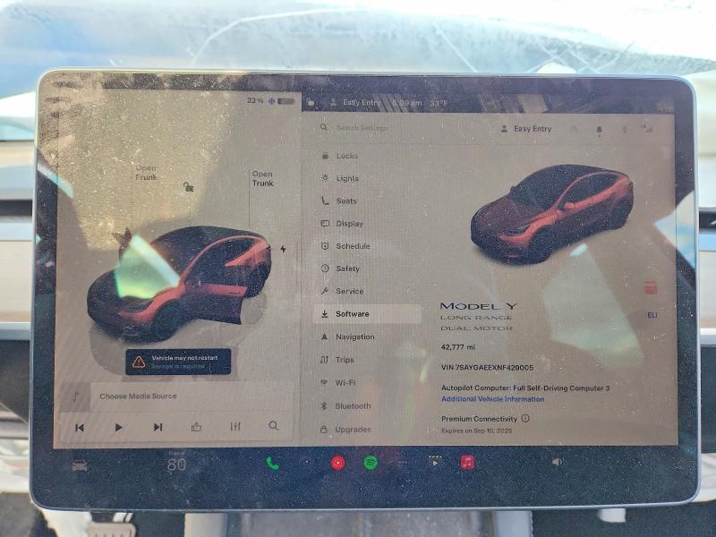 Aukcja sprzedaży 2022 Tesla Model Y, vin: 7SAYGAEEXNF429005, numer aukcji: 47415956