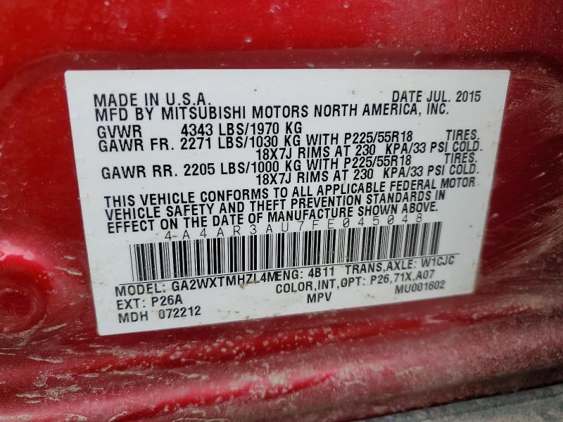 Продаж на аукціоні авто 2015 Mitsubishi Outlander Sport, vin: 4A4AR3AU7FE045048, номер лоту: 41924306