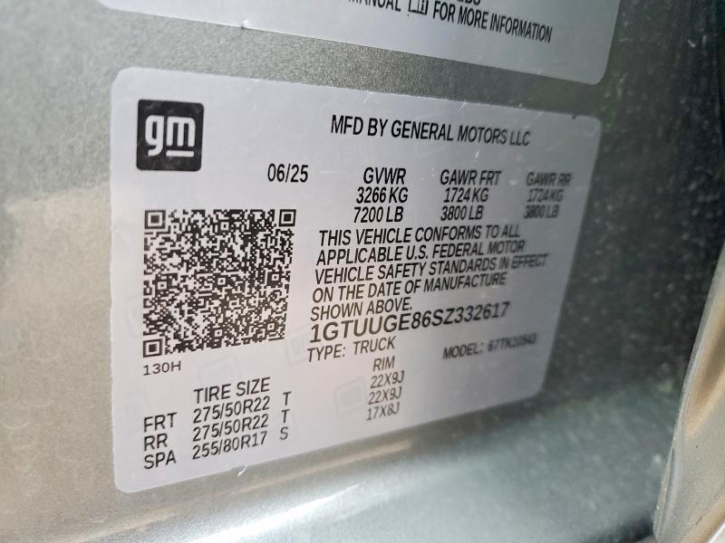 Aukcja sprzedaży 2025 Gmc Sierra, vin: 1GTUUGE86SZ332617, numer aukcji: 79169095