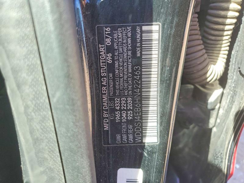 45667716 :رقم المزاد ، WDDSJ4EB6HN422463 vin ، 2017 Mercedes-benz Cla مزاد بيع