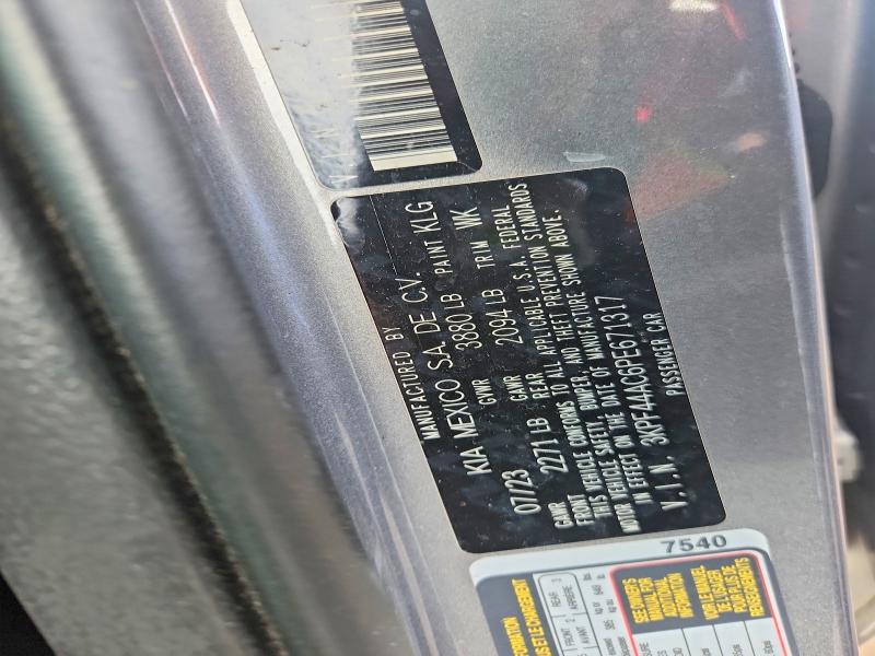 2023 Kia Forte მანქანა იყიდება აუქციონზე, vin: 3KPF44AC6PE671317, აუქციონის ნომერი: 46633026