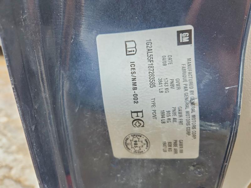 75745945 :رقم المزاد ، 1G2AL55F187283585 vin ، 2008 Pontiac G5 مزاد بيع