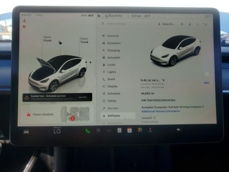 Продажа на аукционе авто 2023 Tesla Model Y, vin: 7SAYGDEE2PA041364, номер лота: 46134236