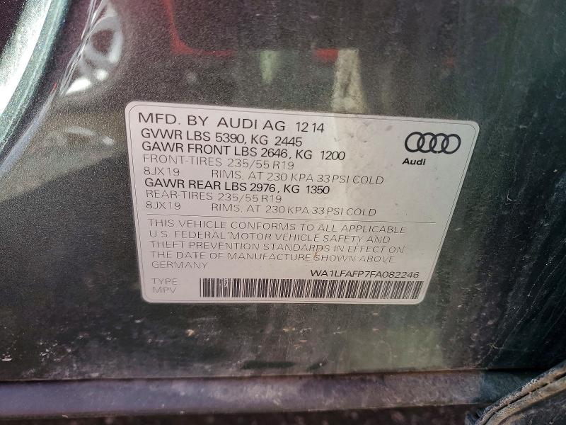 Продаж на аукціоні авто 2015 Audi Q5, vin: WA1LFAFP7FA082246, номер лоту: 46626306
