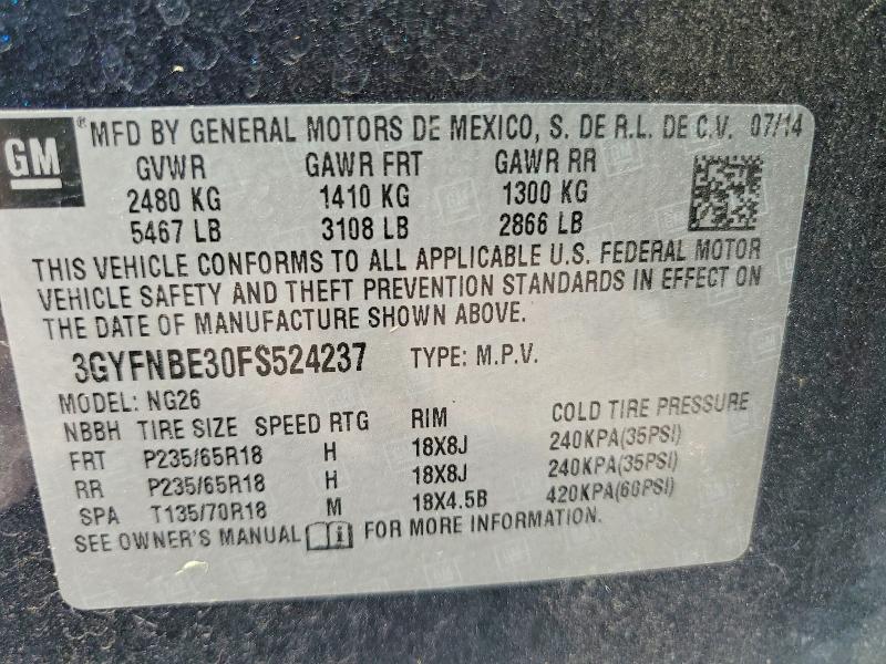 Продаж на аукціоні авто 2015 Cadillac Srx, vin: 3GYFNBE30FS524237, номер лоту: 47293416