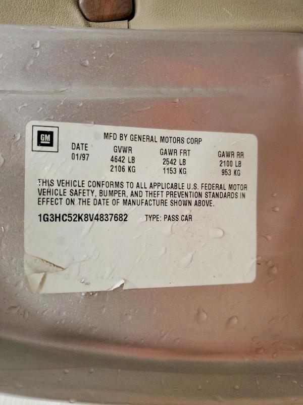 1997 Oldsmobile Regency მანქანა იყიდება აუქციონზე, vin: 1G3HC52K8V4837682, აუქციონის ნომერი: 41896586