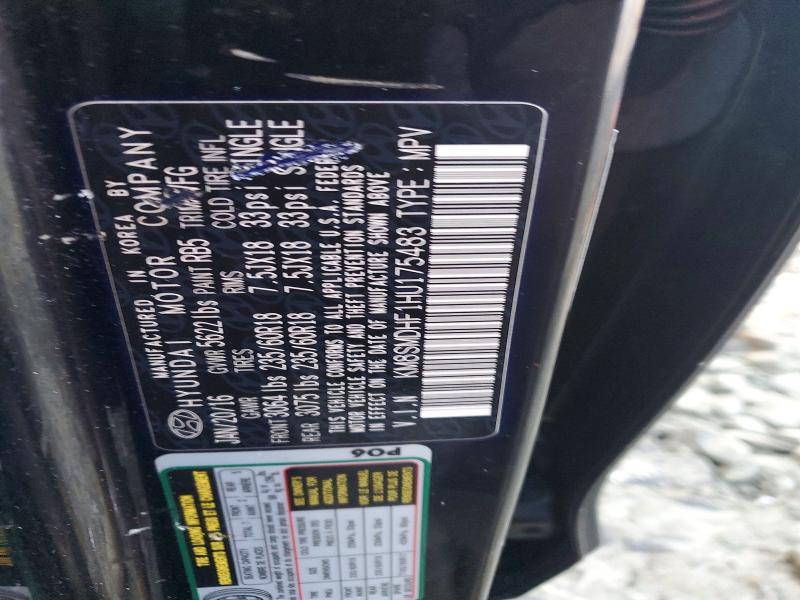 Продаж на аукціоні авто 2017 Hyundai Santa Fe, vin: KM8SMDHF1HU175483, номер лоту: 45574676