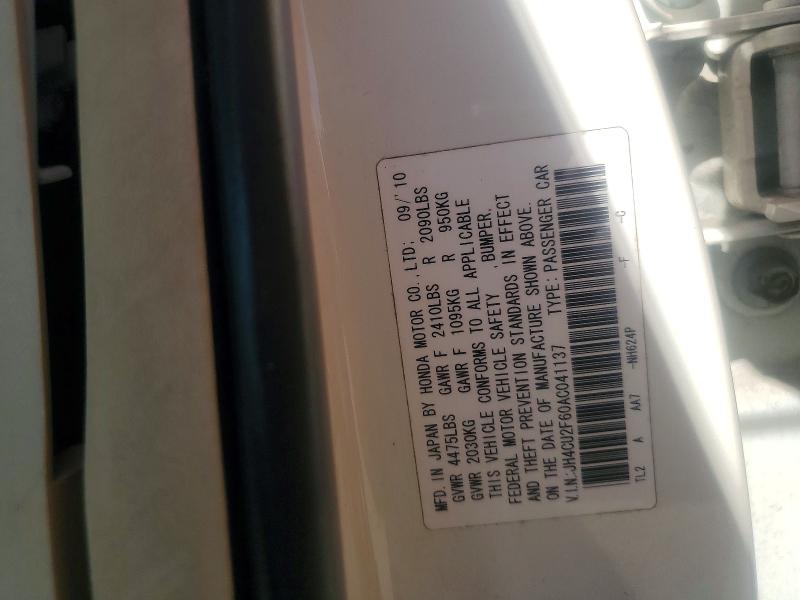 46167356 :رقم المزاد ، JH4CU2F60AC041137 vin ، 2010 Acura Tsx مزاد بيع