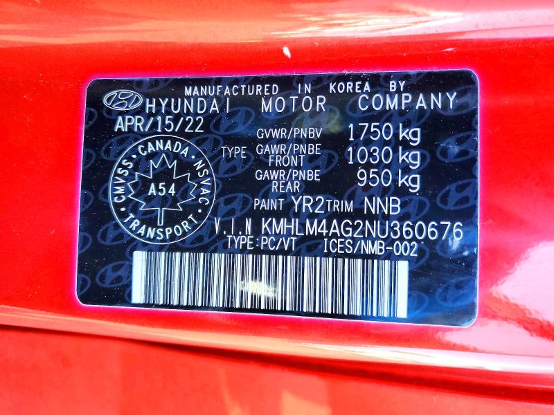 Aukcja sprzedaży 2022 Hyundai Elantra, vin: KMHLM4AG2NU360676, numer aukcji: 79595365