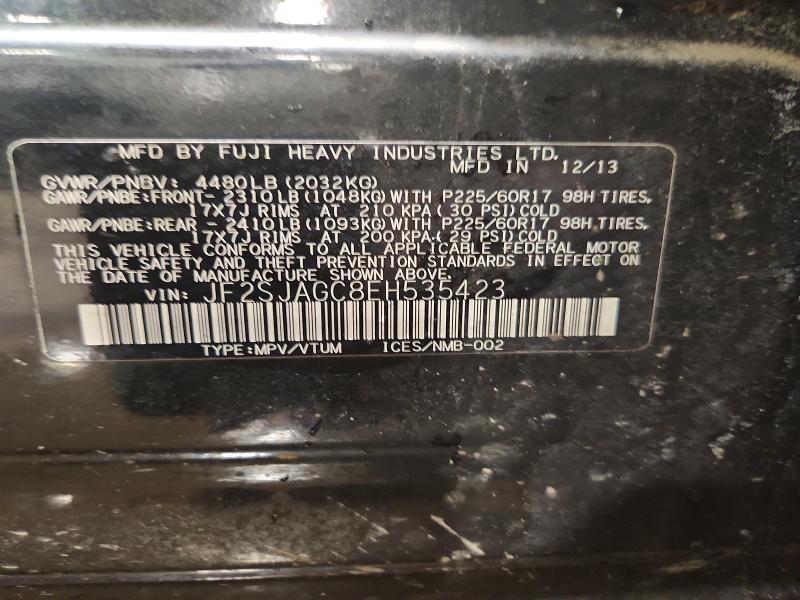 Продажа на аукционе авто 2014 Subaru Forester, vin: JF2SJAGC8EH535423, номер лота: 46038786