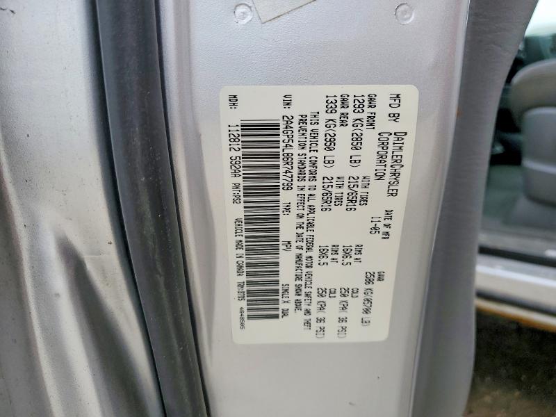 2006 Chrysler Town & Country მანქანა იყიდება აუქციონზე, vin: 2A4GP54L86R747799, აუქციონის ნომერი: 41930206