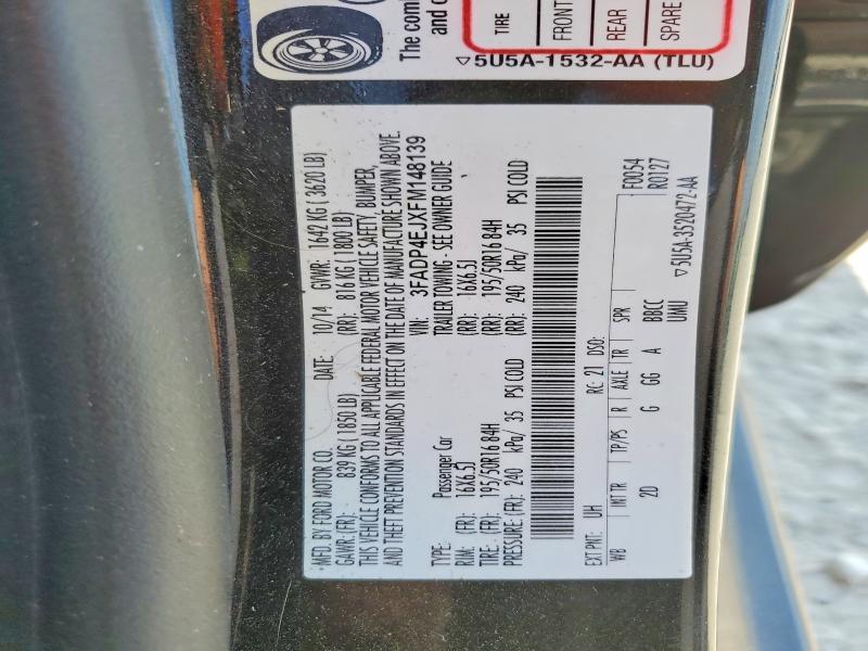 Продаж на аукціоні авто 2015 Ford Fiesta, vin: 3FADP4EJXFM148139, номер лоту: 47434276