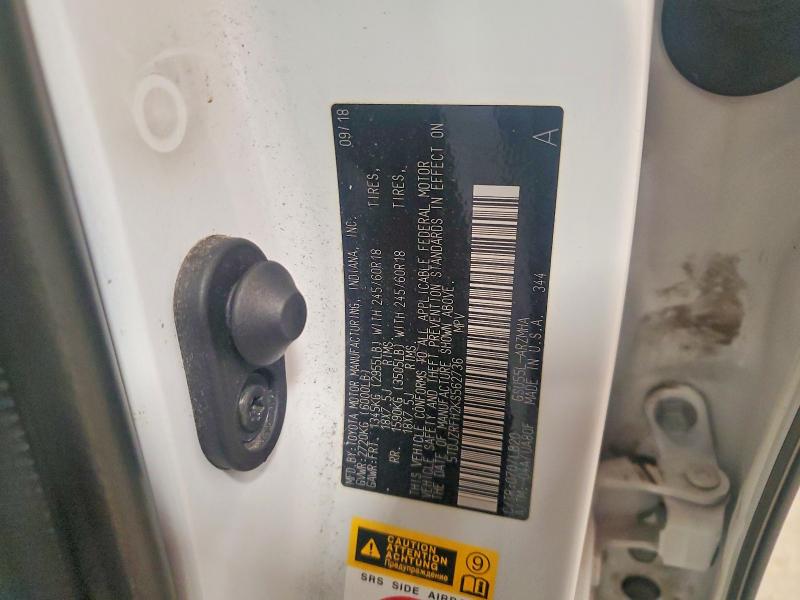 Aukcja sprzedaży 2019 Toyota Highlander, vin: 5TDJZRFH2KS562736, numer aukcji: 79665985