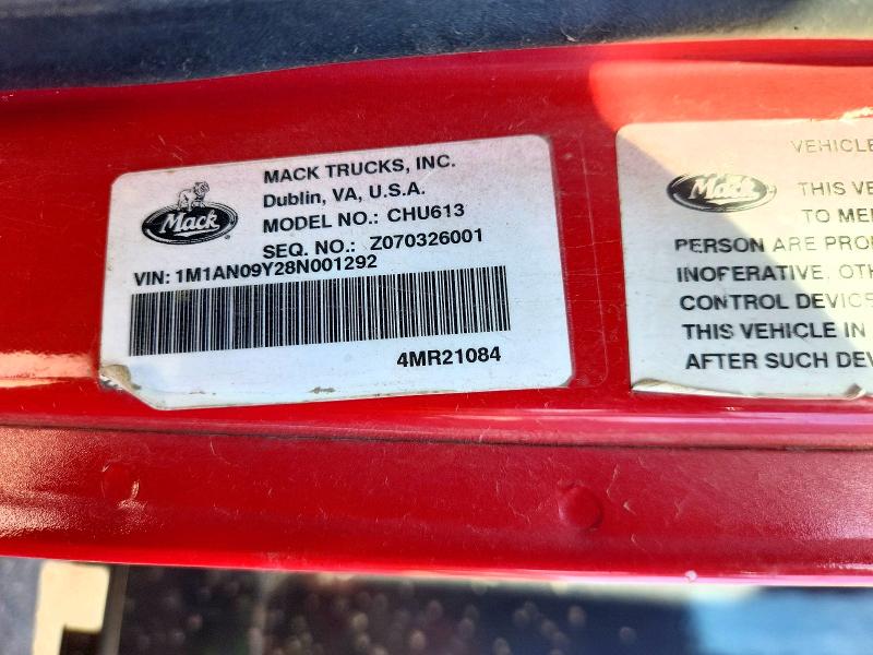 Продажа на аукционе авто 2008 Mack Chu613, vin: 1M1AN09Y28N001292, номер лота: 47109986