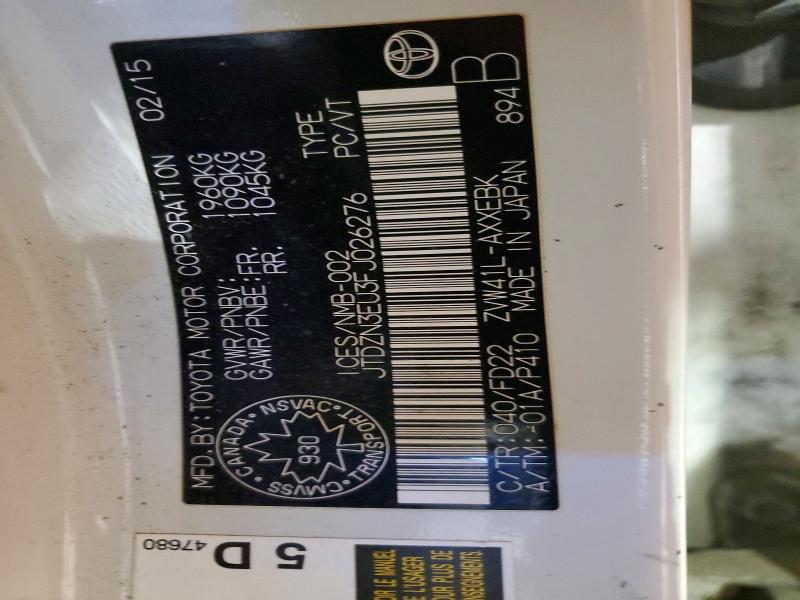 Aukcja sprzedaży 2015 Toyota Prius V, vin: JTDZN3EU3FJ026276, numer aukcji: 78948485