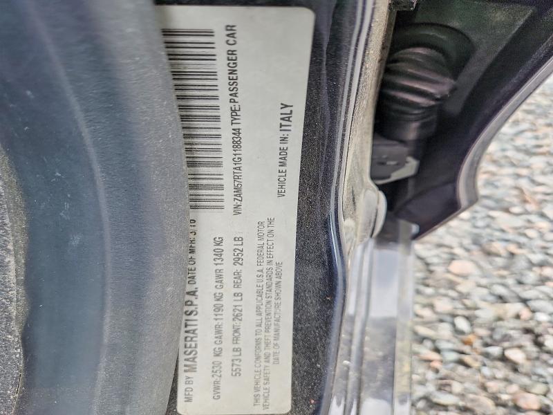 Продажа на аукционе авто 2016 Maserati Ghibli, vin: ZAM57RTA1G1188344, номер лота: 47859186
