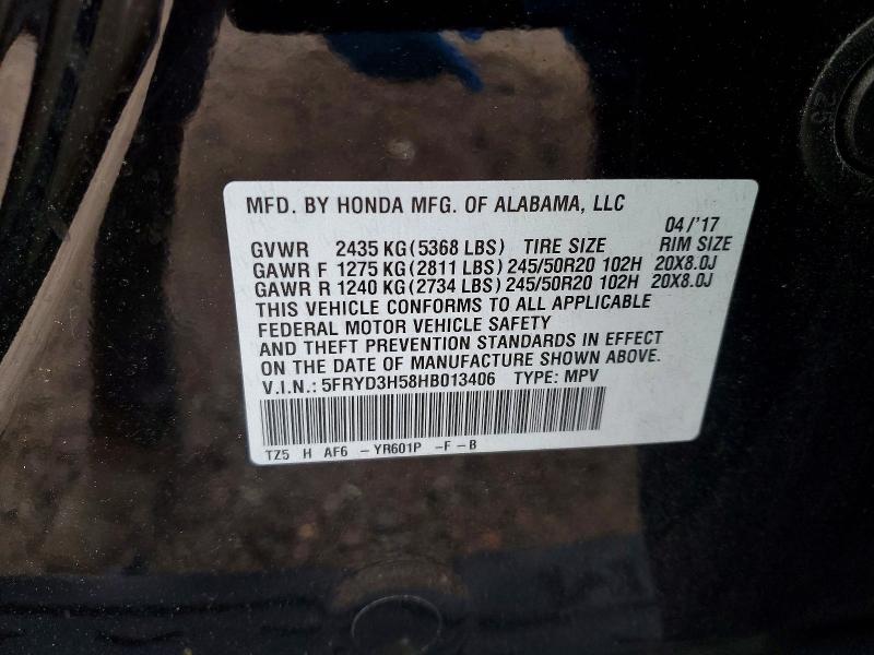 Aukcja sprzedaży 2017 Acura Mdx, vin: 5FRYD3H58HB013406, numer aukcji: 47832596
