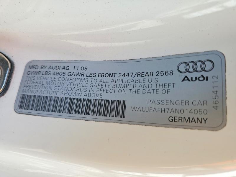 79781585 :رقم المزاد ، WAUJFAFH7AN014050 vin ، 2010 Audi A5 مزاد بيع