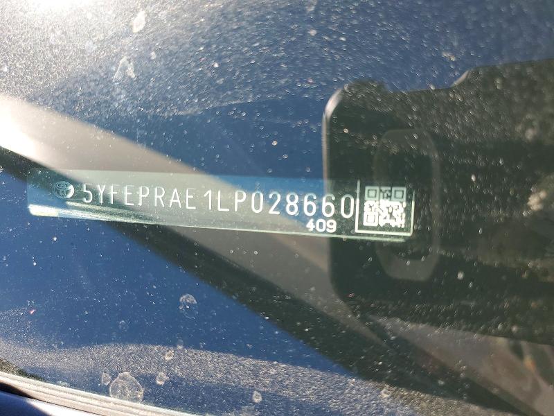 Продаж на аукціоні авто 2020 Toyota Corolla, vin: 5YFEPRAE1LP028660, номер лоту: 41830206