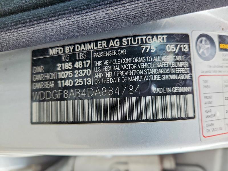 Продажа на аукционе авто 2013 Mercedes-benz C, vin: WDDGF8AB4DA884784, номер лота: 47821116
