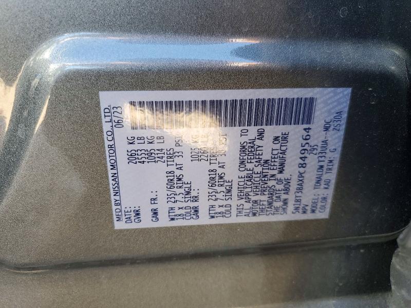 41917196 :رقم المزاد ، 5N1BT3BAXPC849564 vin ، 2023 Nissan Rogue مزاد بيع
