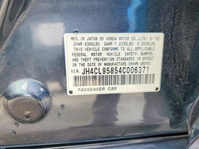 2004 Acura Tsx მანქანა იყიდება აუქციონზე, vin: JH4CL95854C006371, აუქციონის ნომერი: 46710716