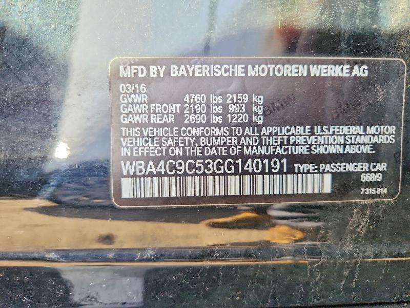 Aukcja sprzedaży 2016 Bmw 428, vin: WBA4C9C53GG140191, numer aukcji: 47318886